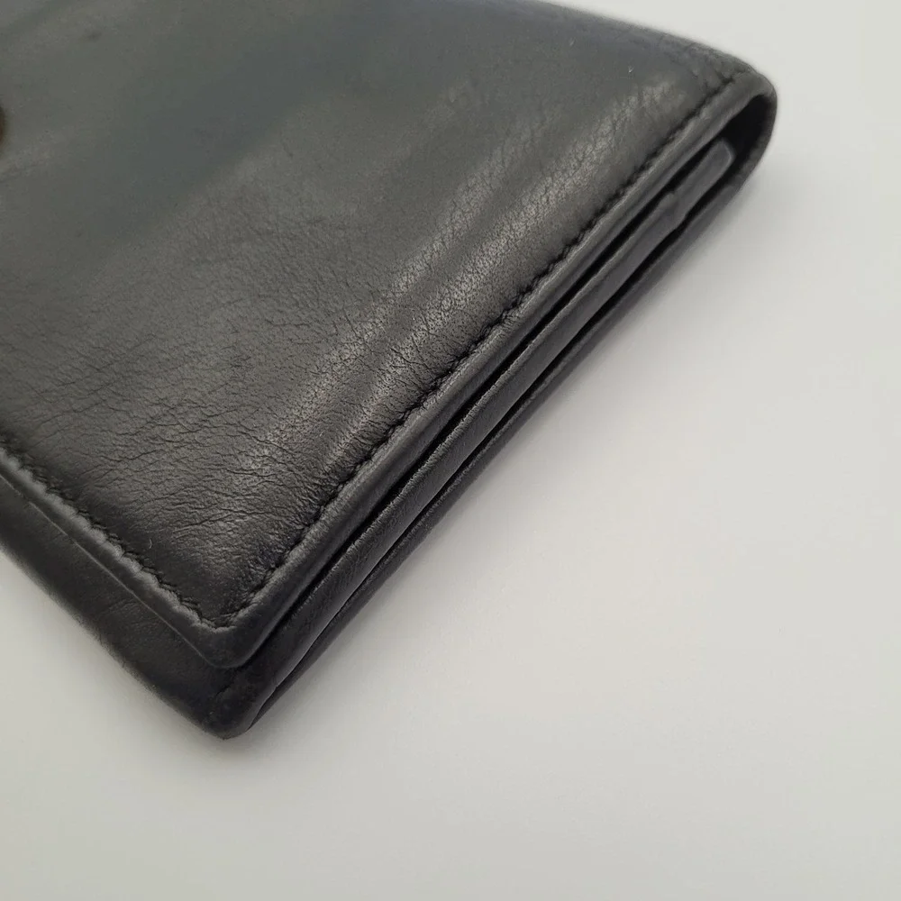 BVLGARI B.zero1 Black Leather Long Wallet Gold Logo MD-M15-32403 Italy